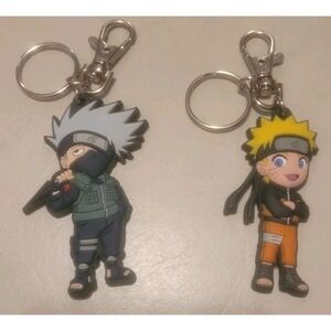 Naruto Shippuden Chibi Naruto  And Kakashi Hatake PVC Keychain  DragonballZ